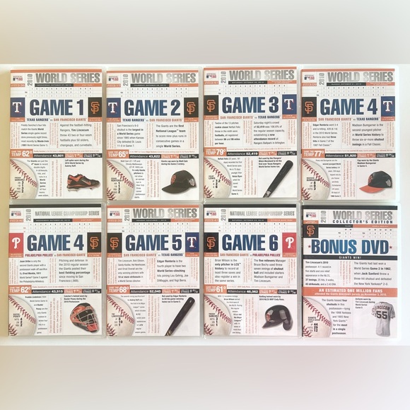 SF Giants 2010 World Series DVDs Set - Picture 2 of 8